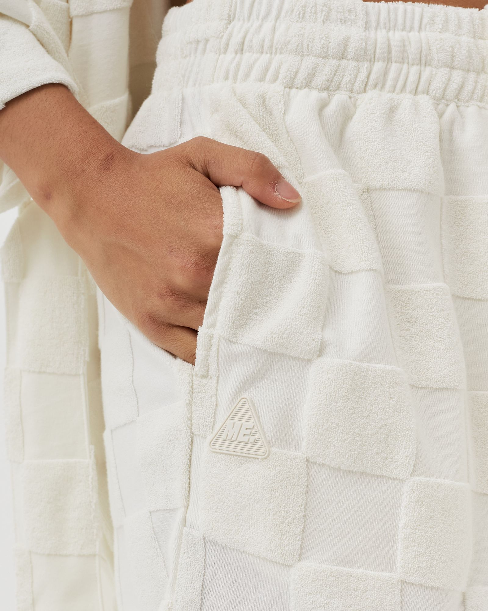 Estelle Terrycloth Check Lounge Short