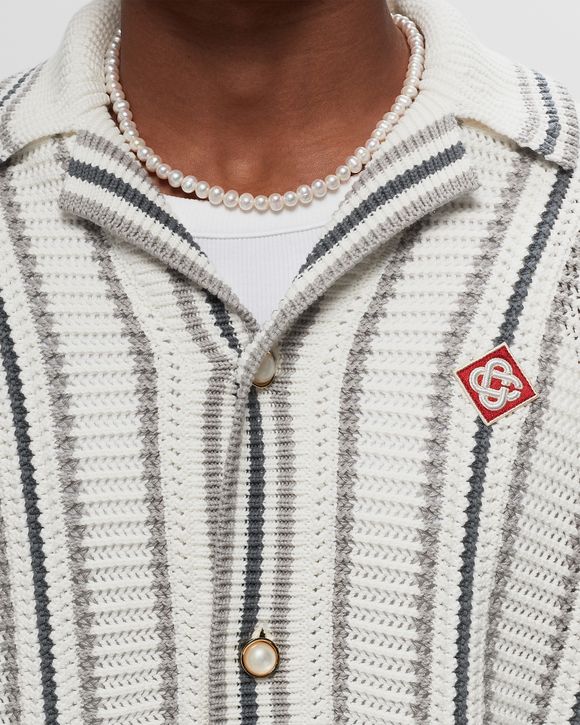 Casablanca CROCHET TEXTURED SHIRT Grey | BSTN Store