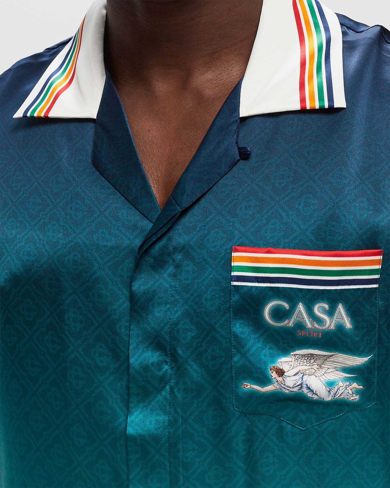 SHORT SLEEVE CUBAN COLLAR SHIRT