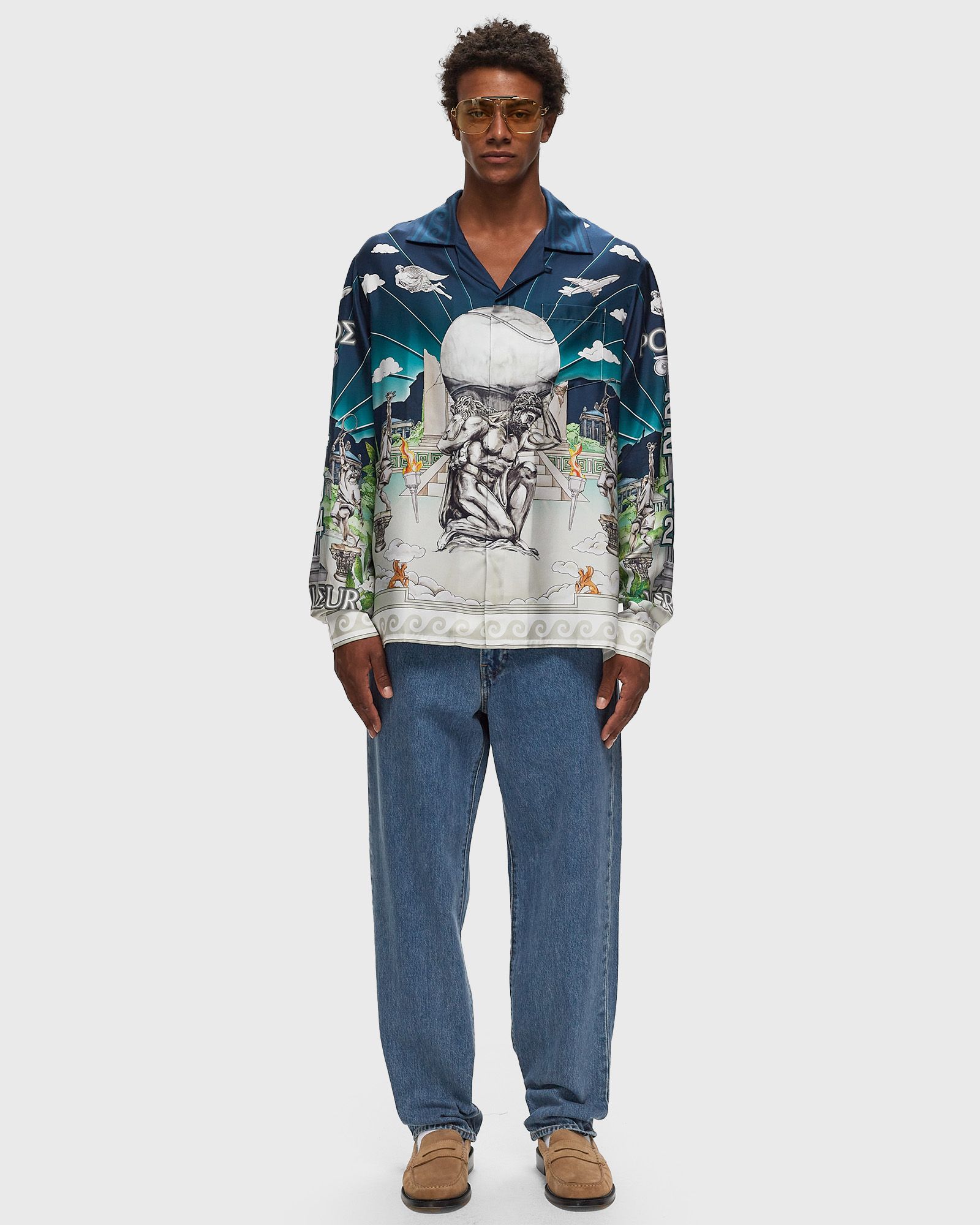 LONG SLEEVE CUBAN COLLAR SHIRT