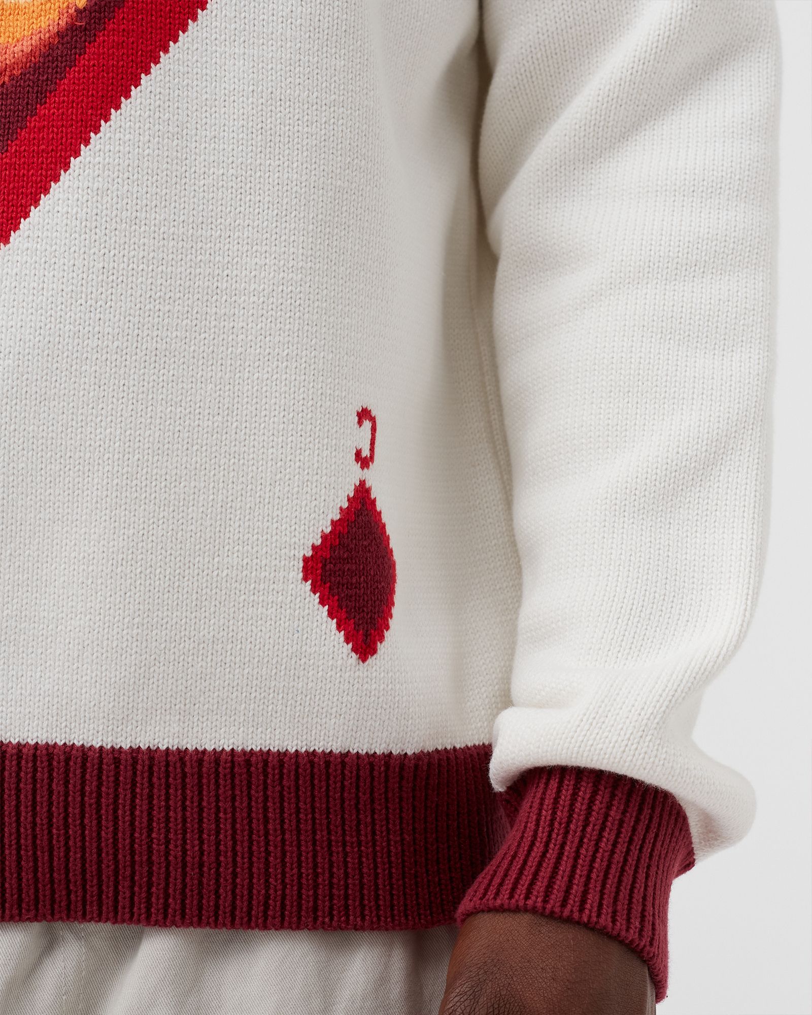 ORANGE CARD INTARSIA SWEATER