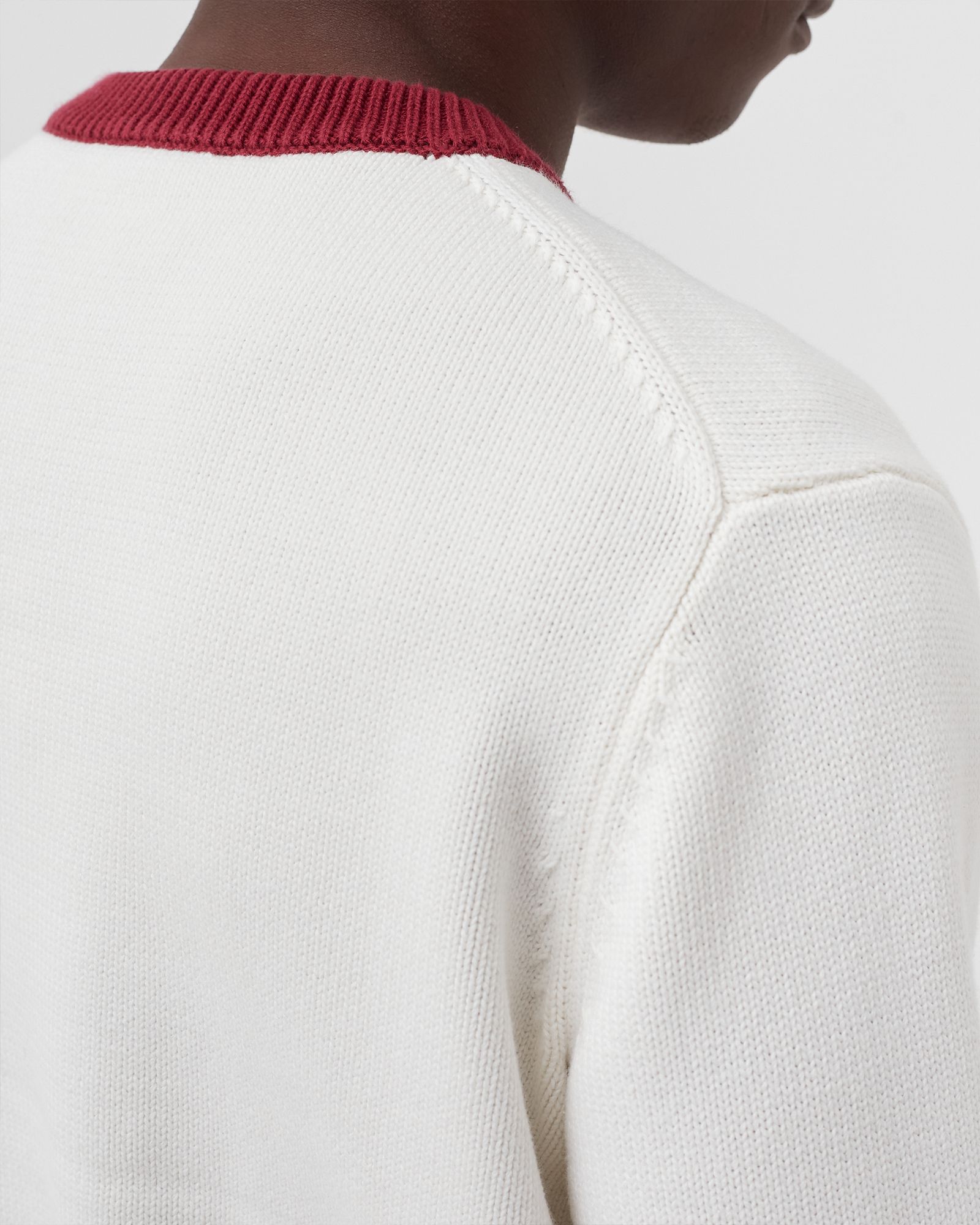 ORANGE CARD INTARSIA SWEATER