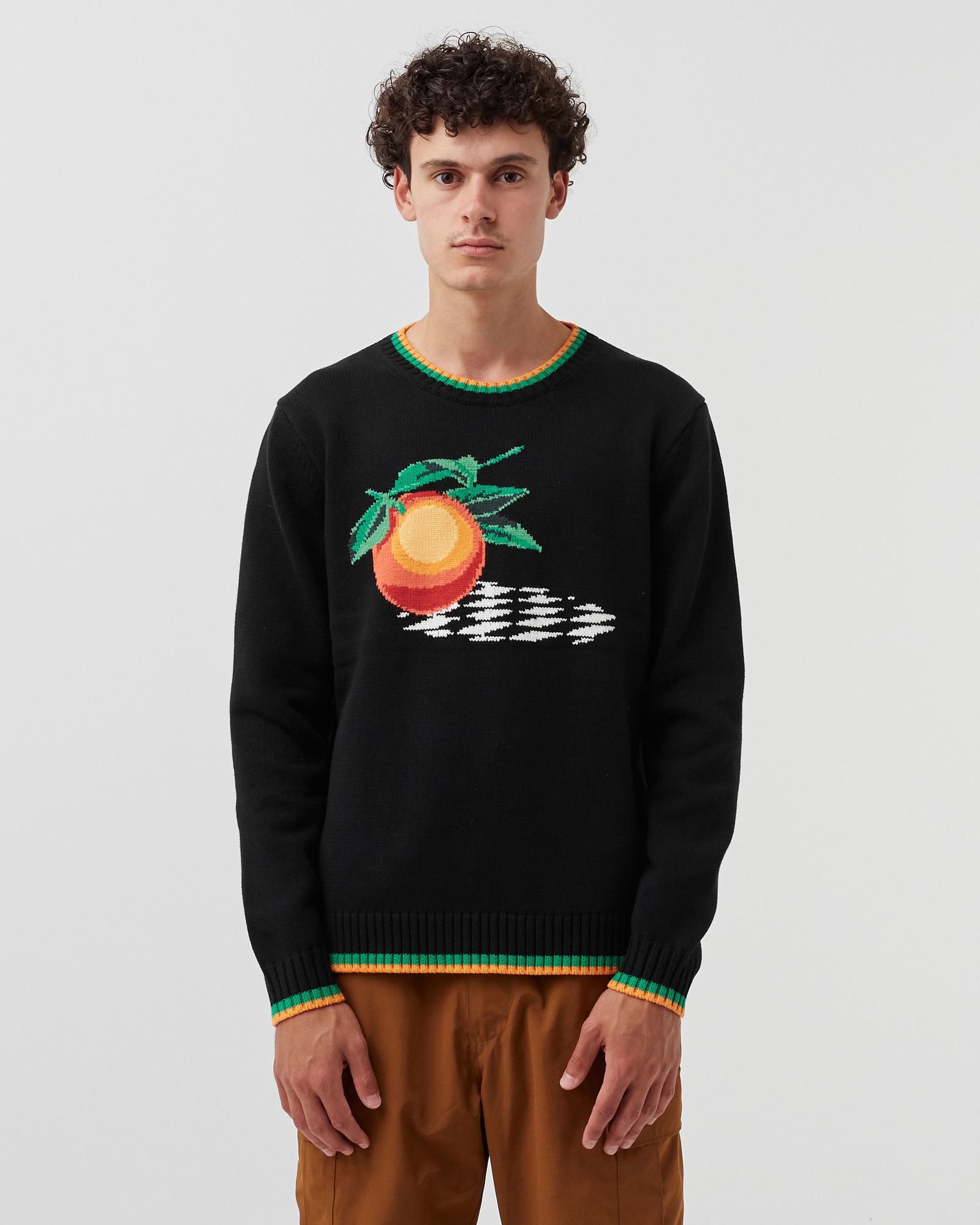 ORANGE INTARSIA SWEATER