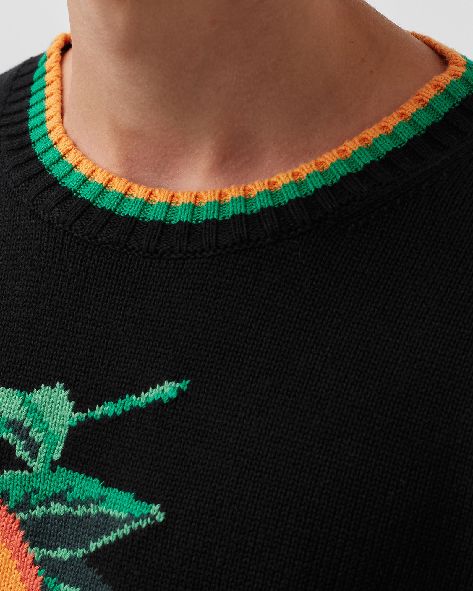 ORANGE INTARSIA SWEATER