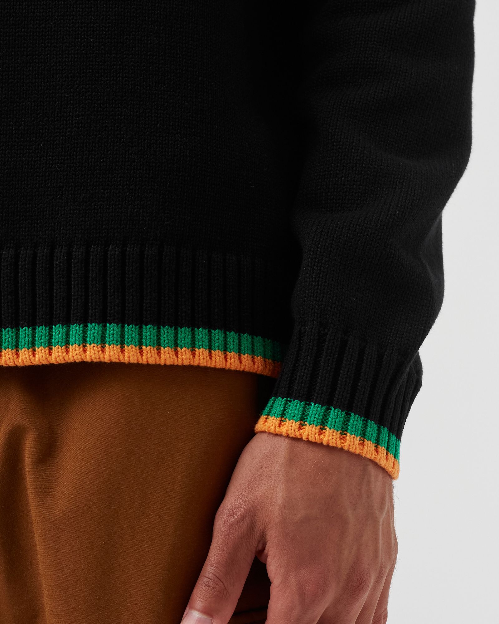 ORANGE INTARSIA SWEATER