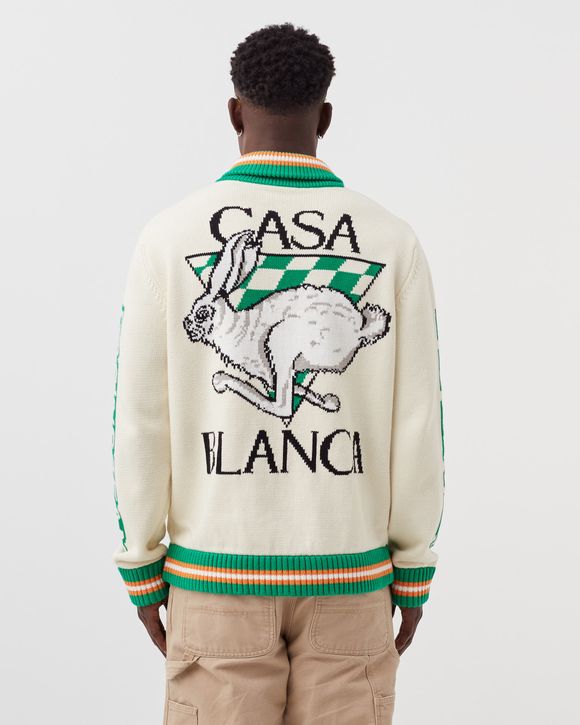 CASA RACING INTARSIA KNIT JACKET