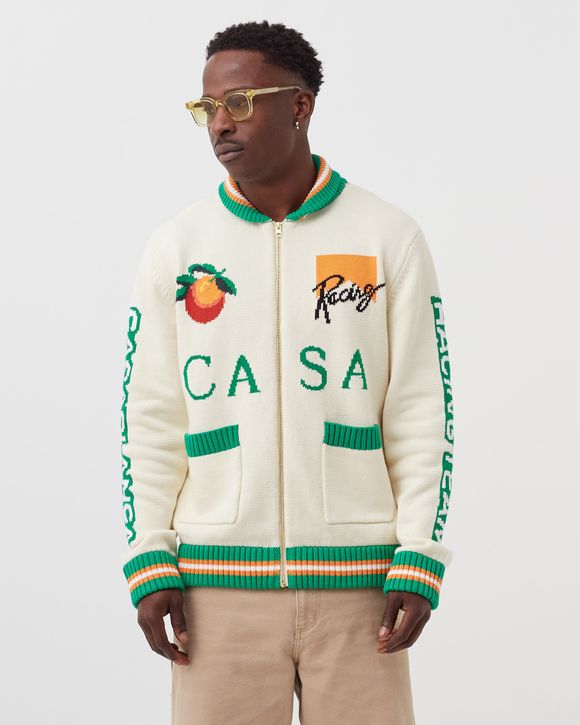 CASA RACING INTARSIA KNIT JACKET
