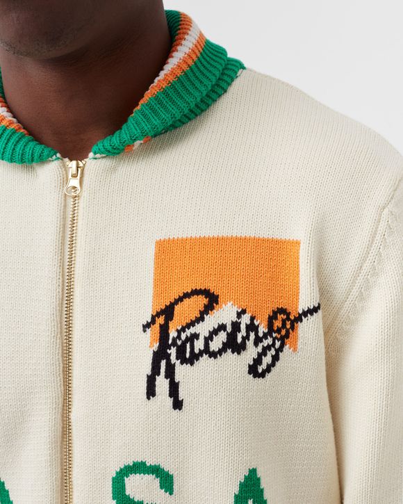 CASA RACING INTARSIA KNIT JACKET