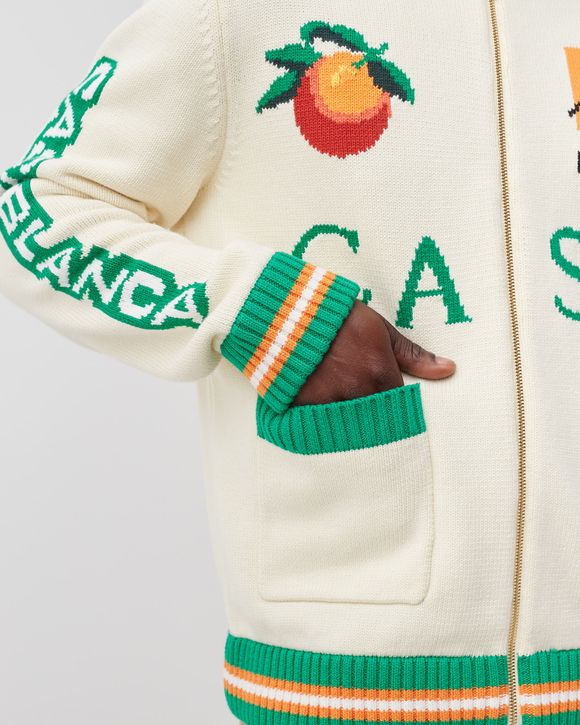 CASA RACING INTARSIA KNIT JACKET