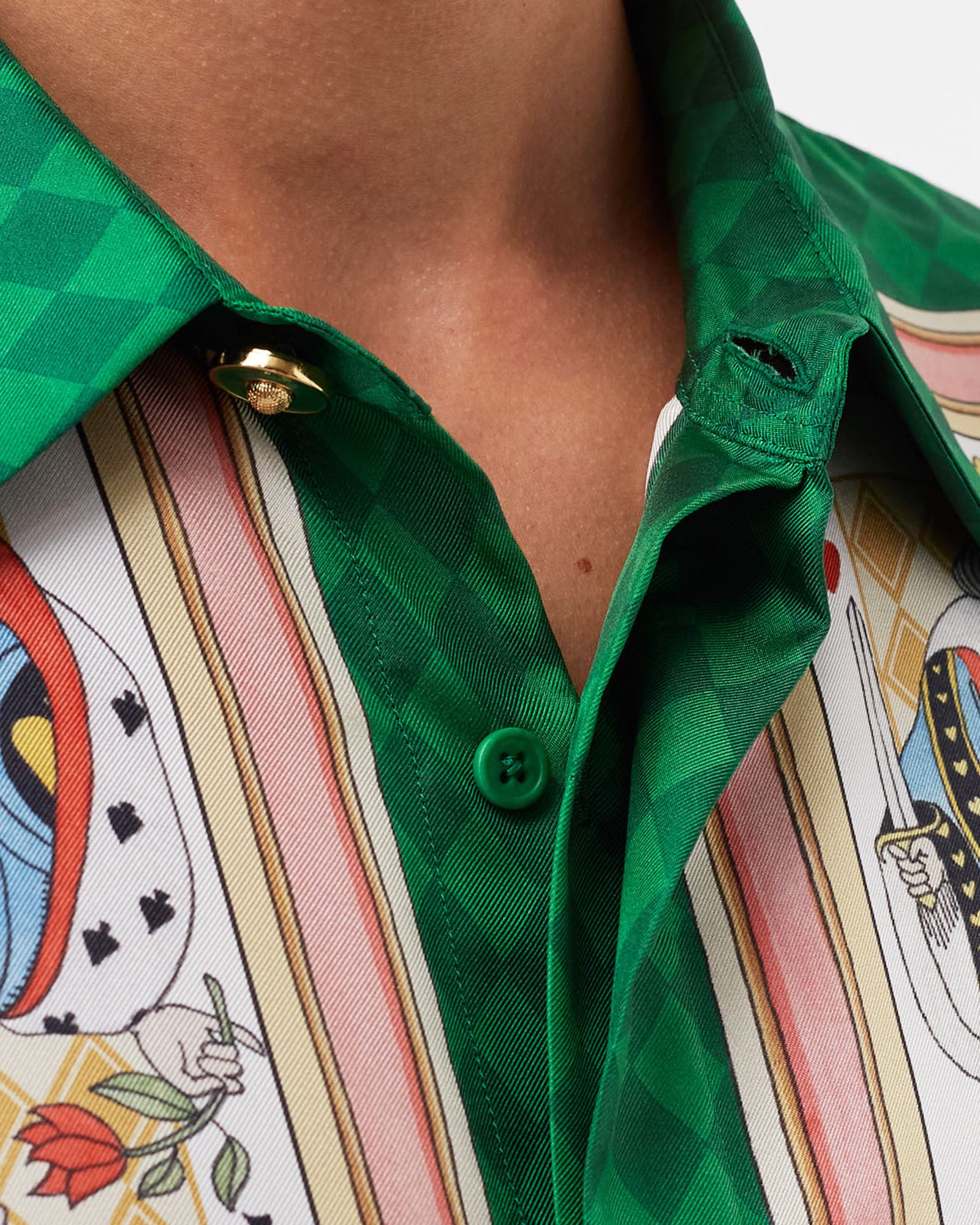 PRINTED SILK TWILL SHIRT