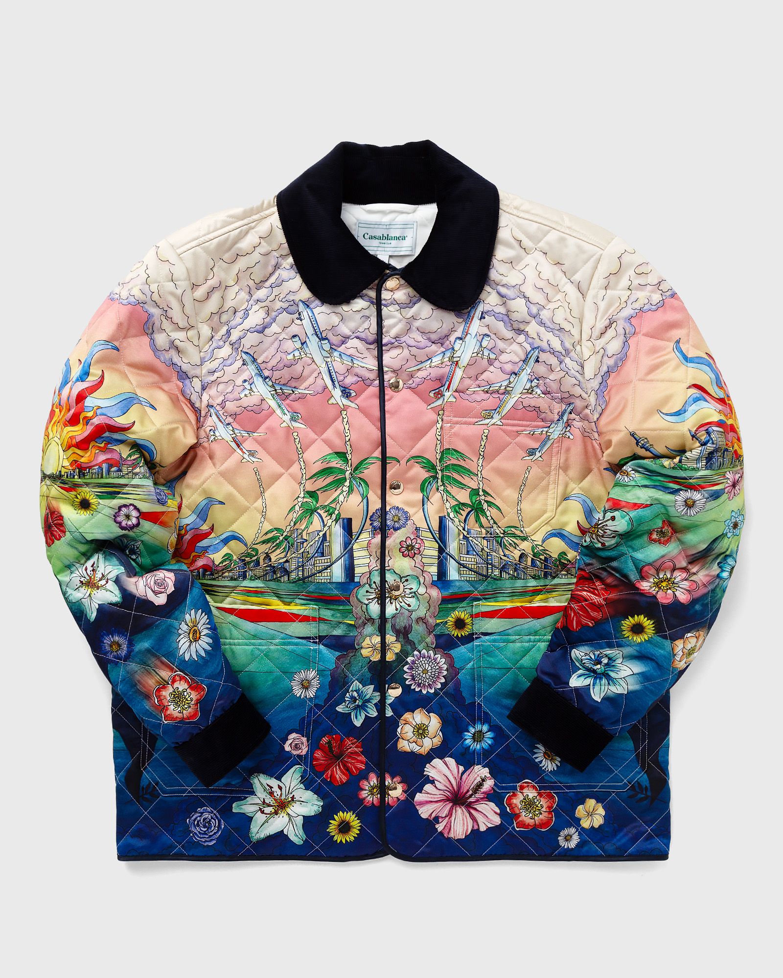 PRINTED AND QUILTED HUNTING JACKET