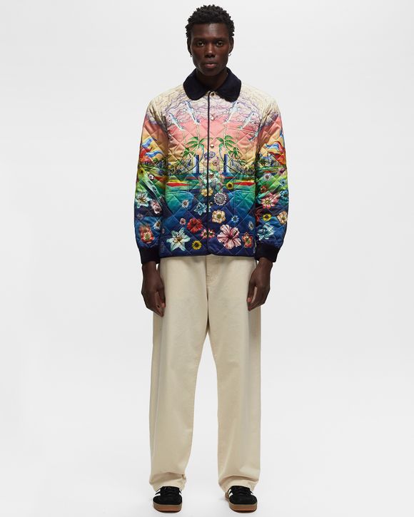 PRINTED AND QUILTED HUNTING JACKET