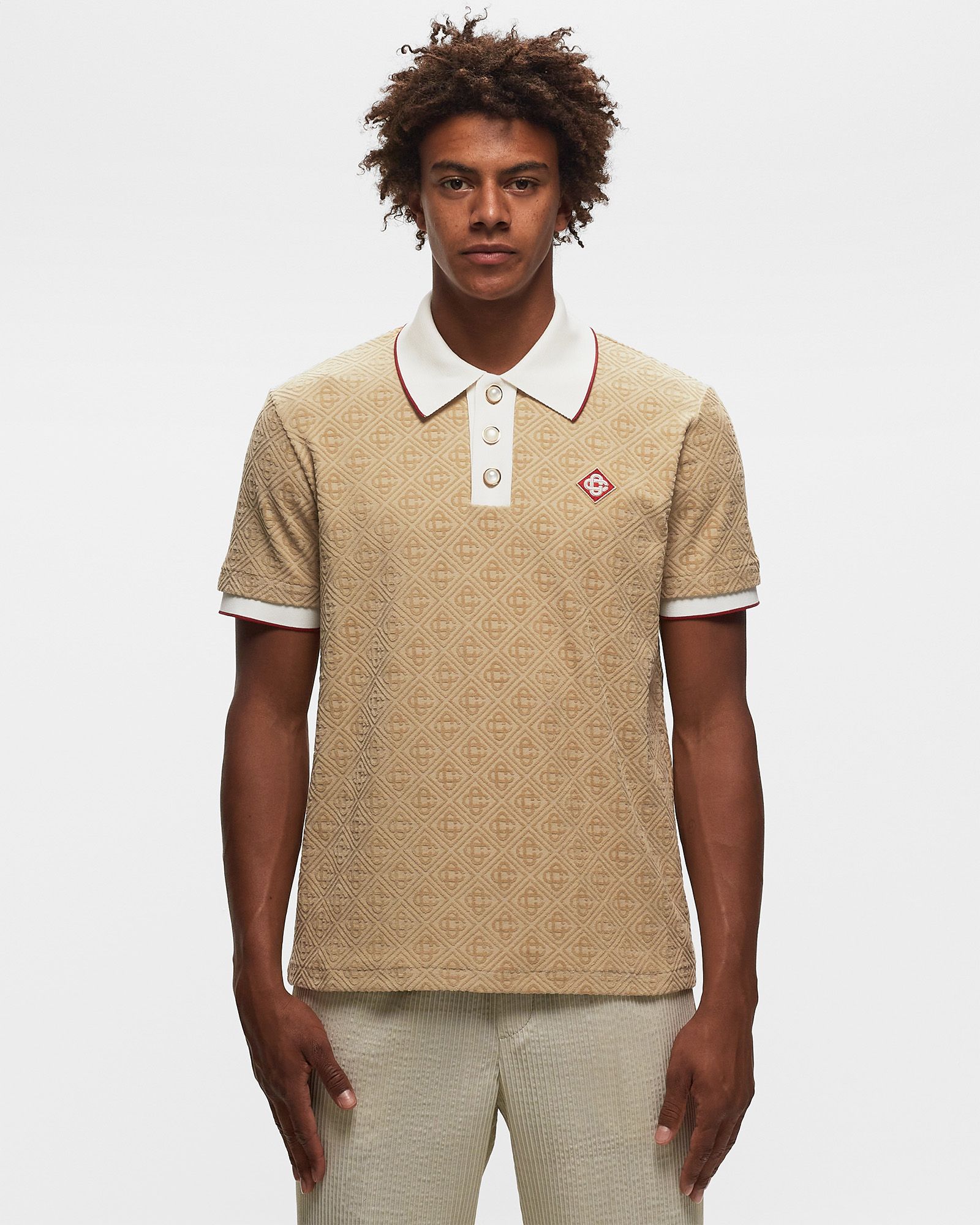 MONOGRAM VELOUR POLO