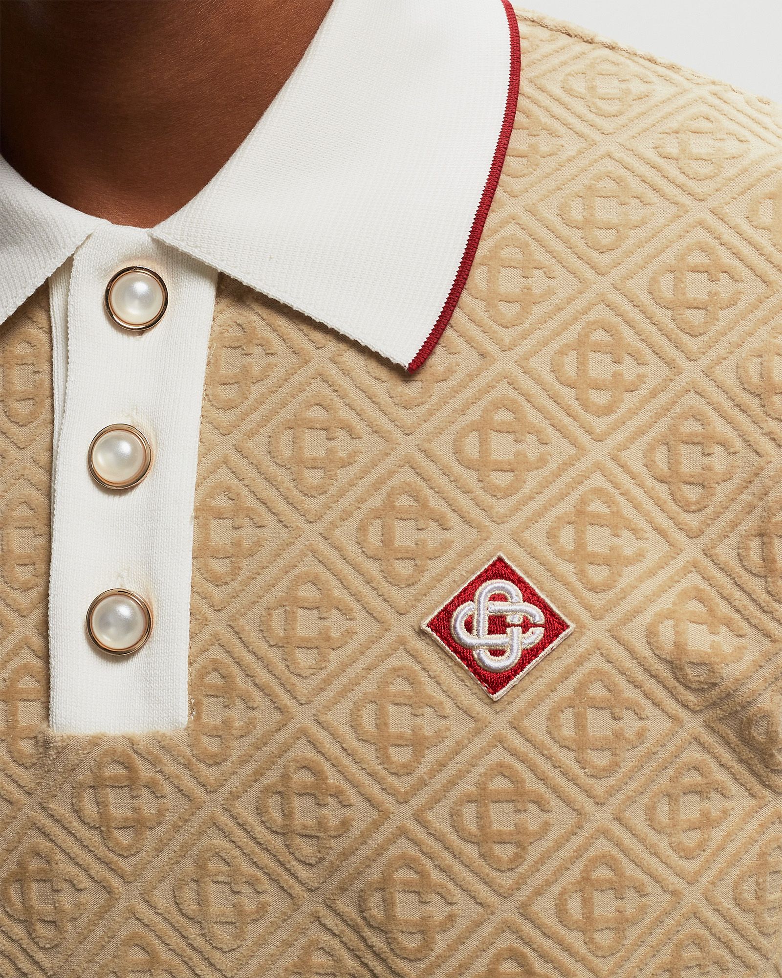 MONOGRAM VELOUR POLO