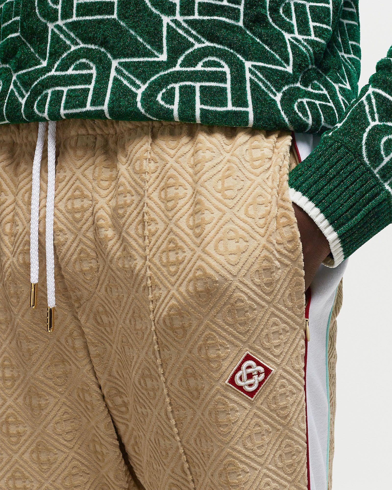 MONOGRAM VELOUR TRACK PANT