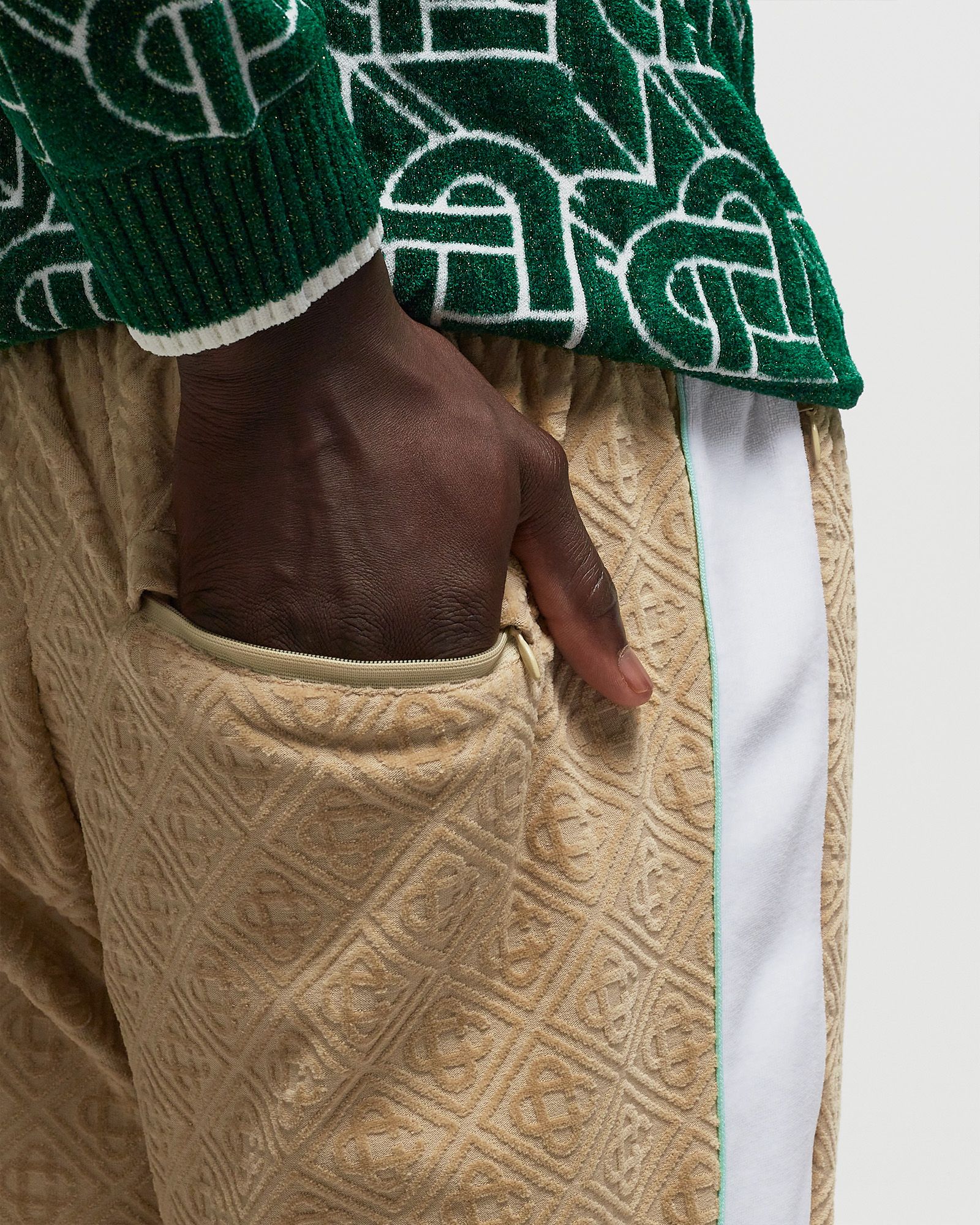 MONOGRAM VELOUR TRACK PANT