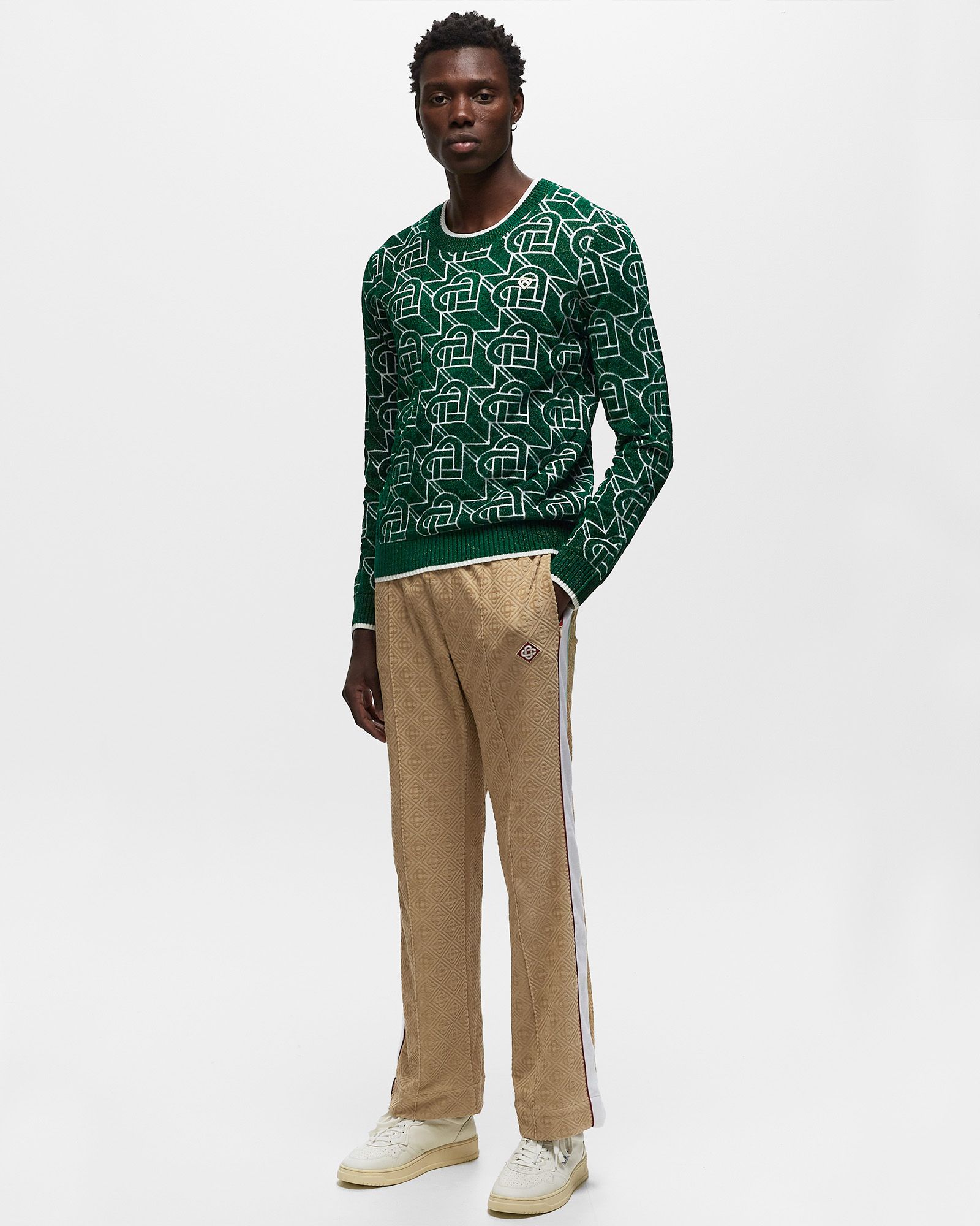 MONOGRAM VELOUR TRACK PANT