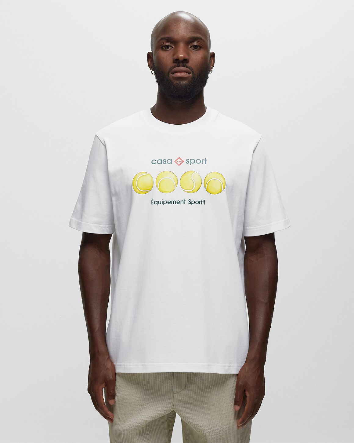 Casablanca CASA SPORT TENNIS BALLS PRINTED T-SHIRT White