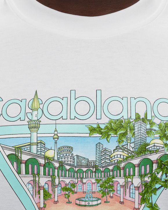 Casablanca TENNIS CLUB PASTELLE PRINTED T-SHIRT White | BSTN Store