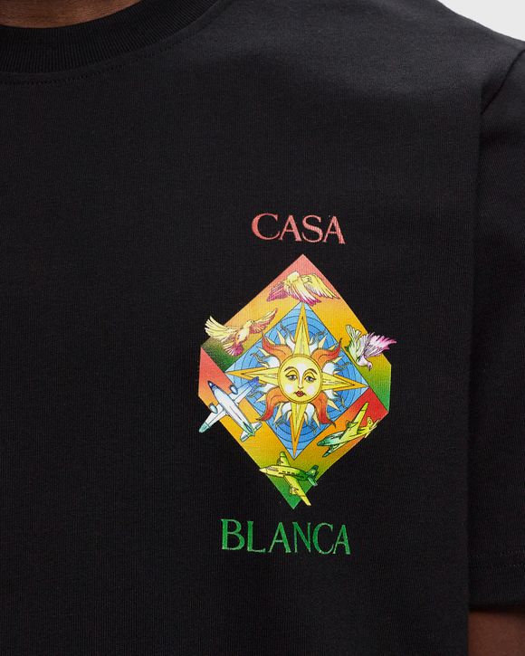 Casablanca LES ELEMENTS PRINTED T-SHIRT Black - LES ELEMENTS