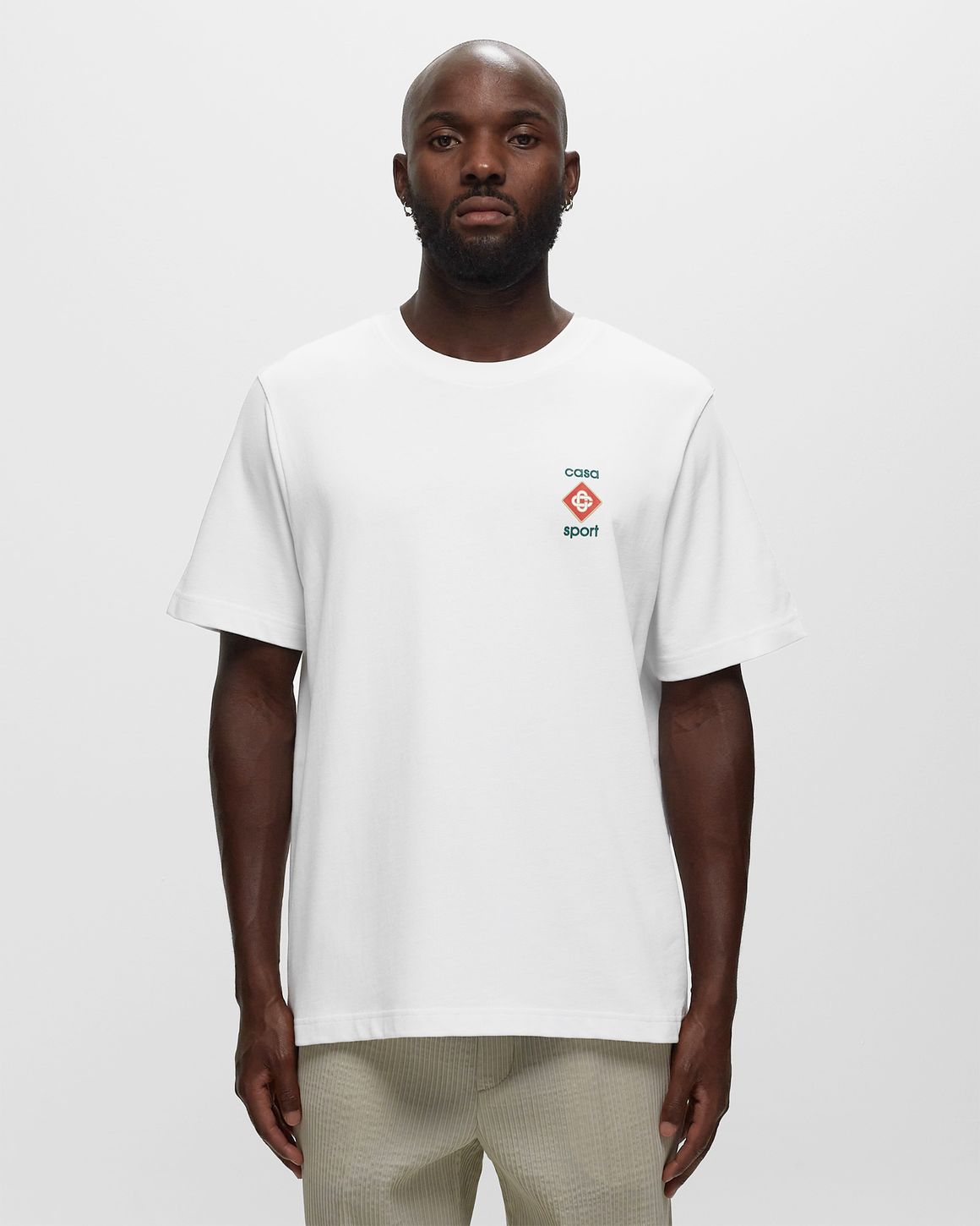 Tシャツ・カットソー CASABLANCA Men T-shirt White 2 MPS25JTS001 03 White T-shirt with logo Casablanca - Vitkac Italy