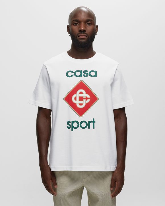 Casablanca CASA SPORT LOGO SCREEN PRINTED T-SHIRT White - CASA SPORT LOGO