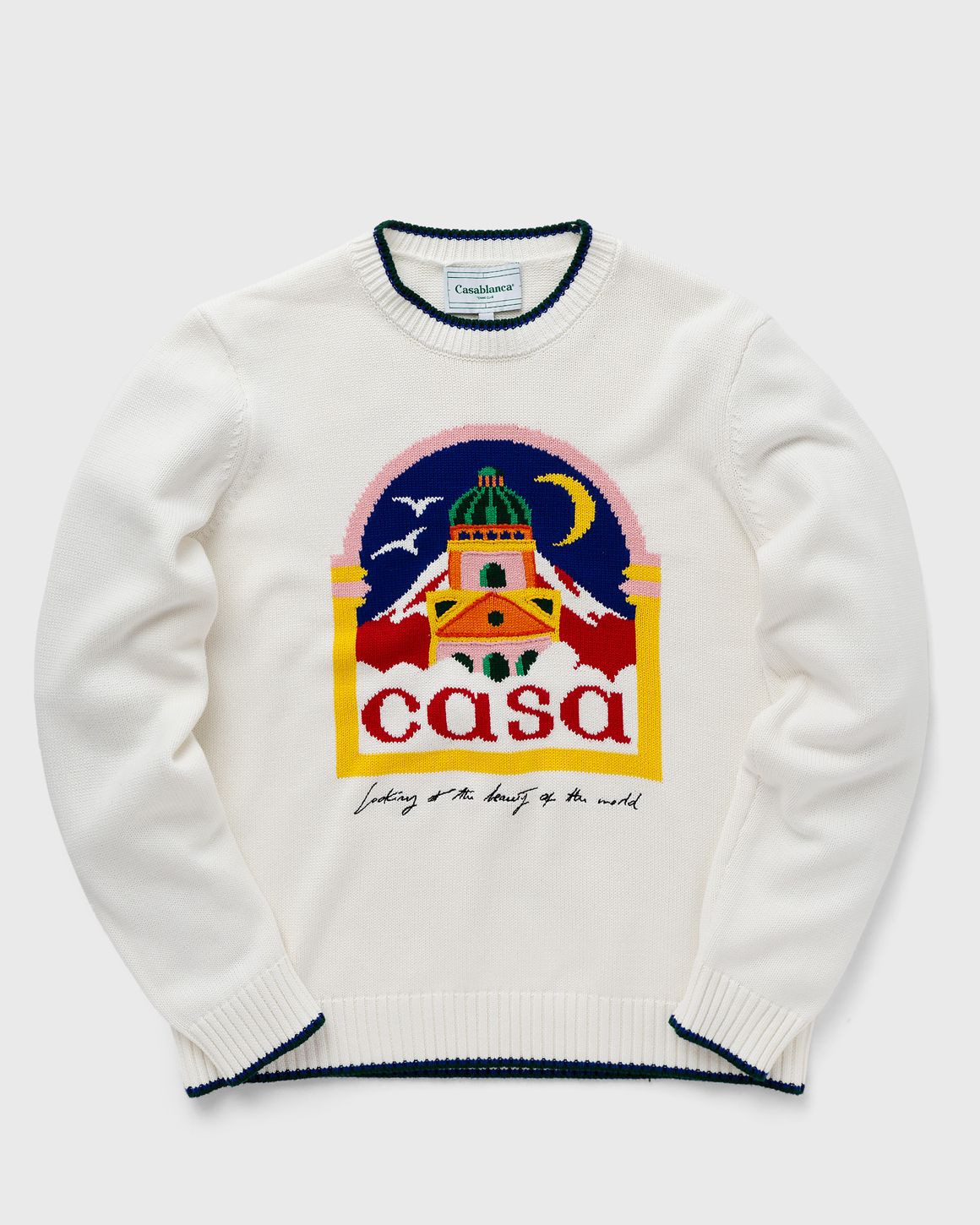 Casablanca WF23SK03201CASAWAY 関税送料込 Casablanca CASA INTARSIA JUMPER White | BSTN Store