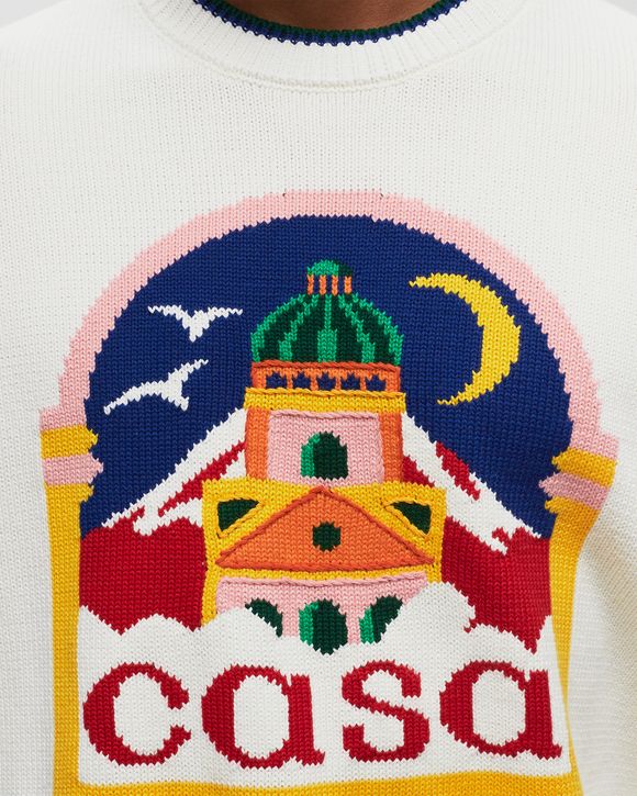 Casablanca CASA INTARSIA JUMPER White | BSTN Store