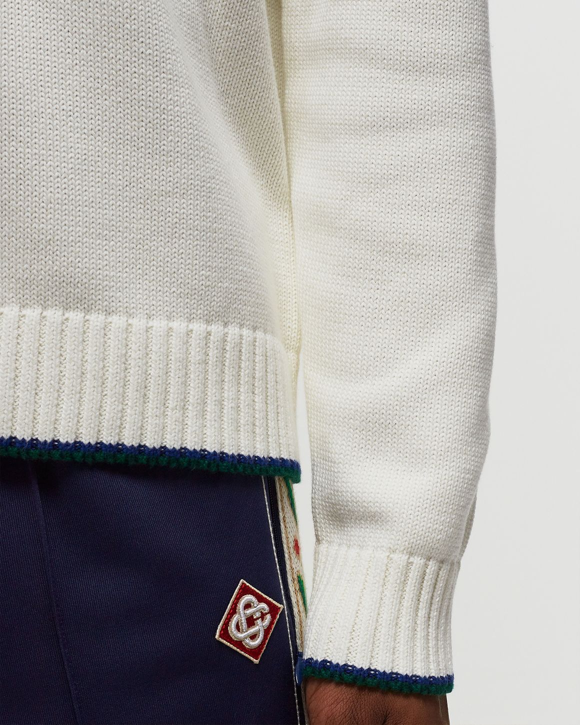 Casablanca CASA INTARSIA JUMPER White | BSTN Store
