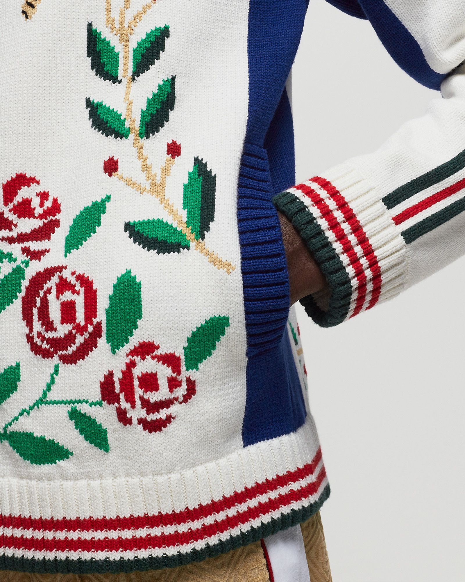 CASABLANCA LAUREL INTARSIA KNIT JACKET