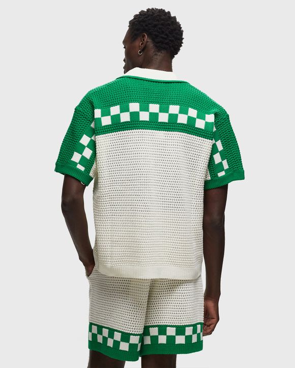 Casablanca FAUX CROCHET SHIRT Green/White | BSTN Store