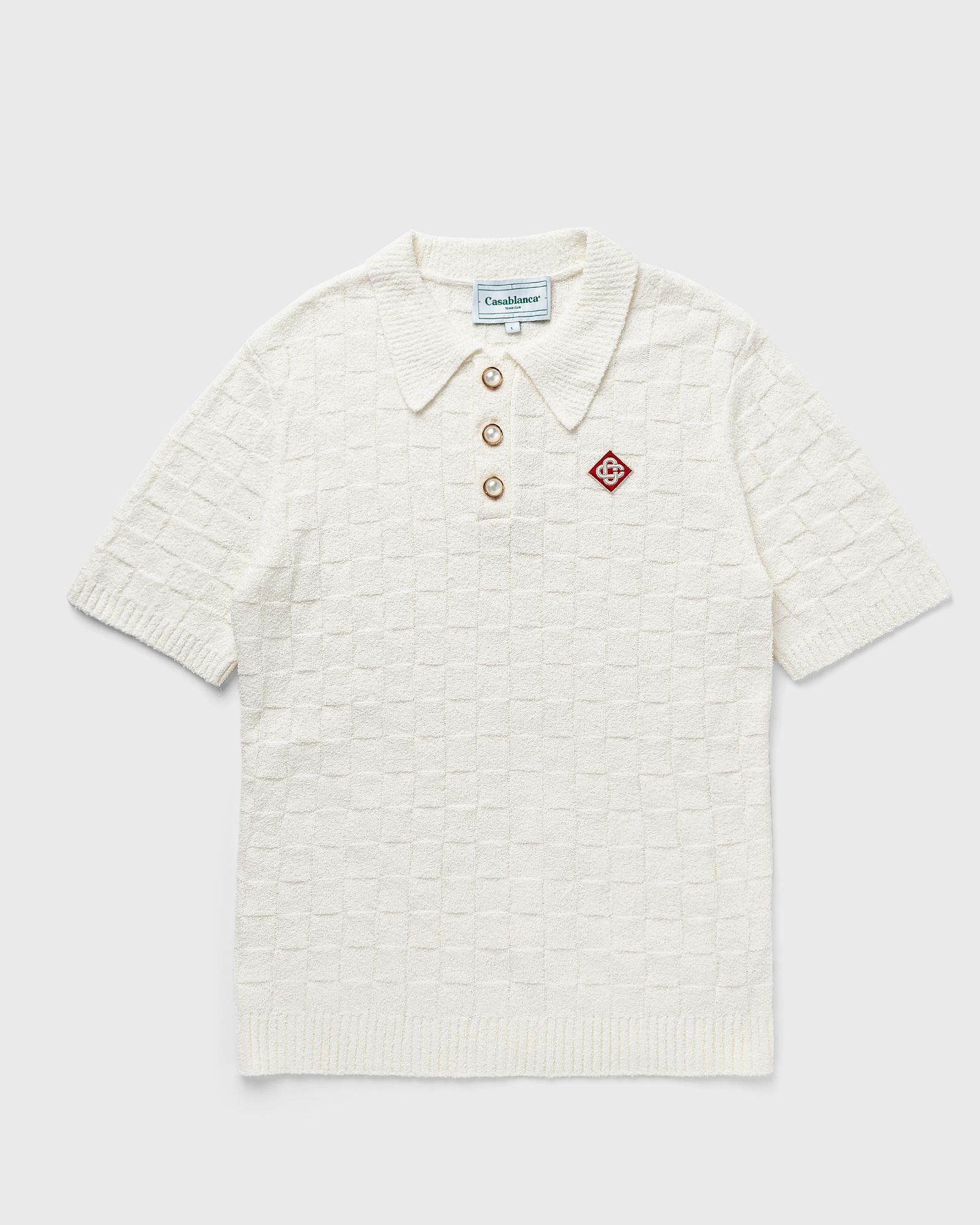 CHECKED YOKE BOUCLE POLO