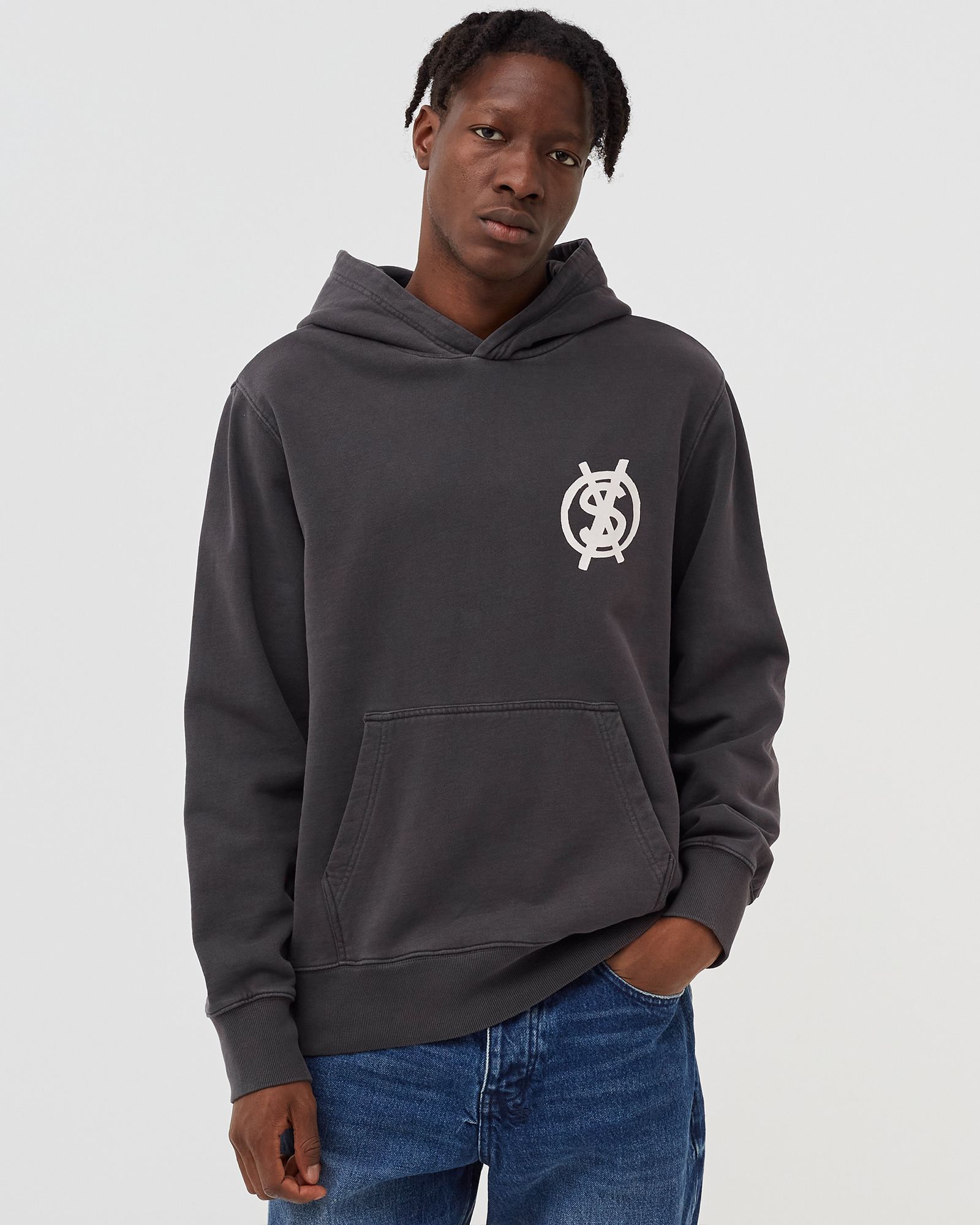 dollar kash hoodie faded black