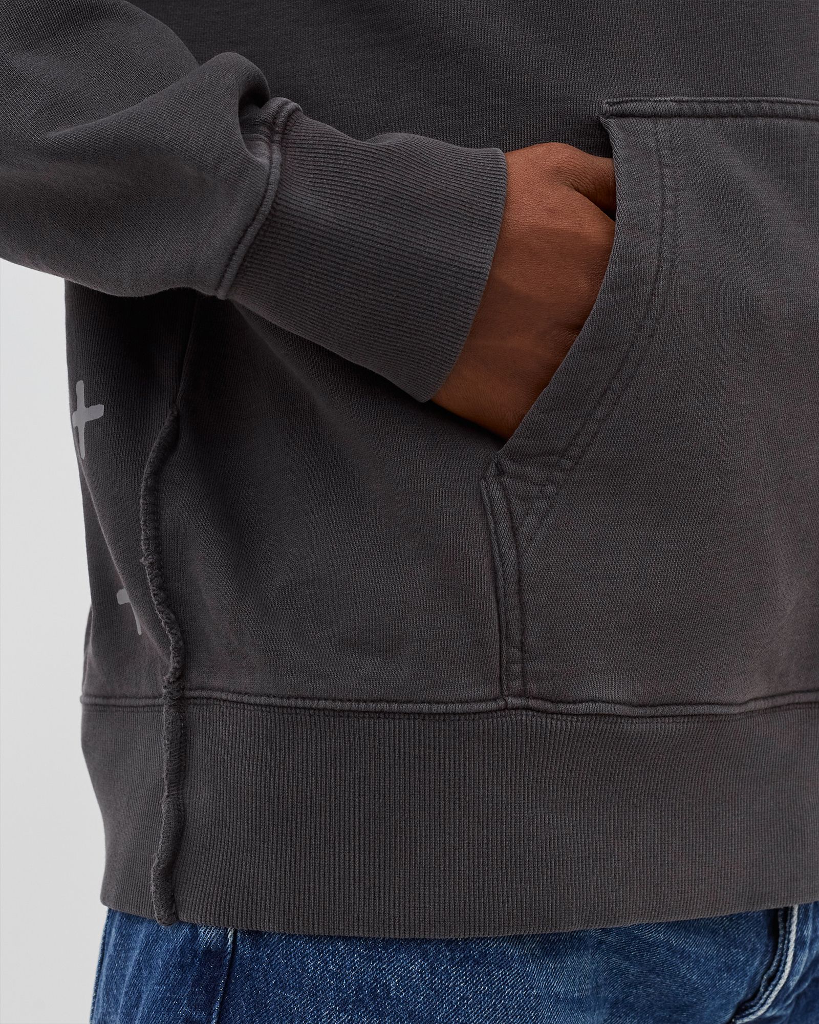 dollar kash hoodie faded black