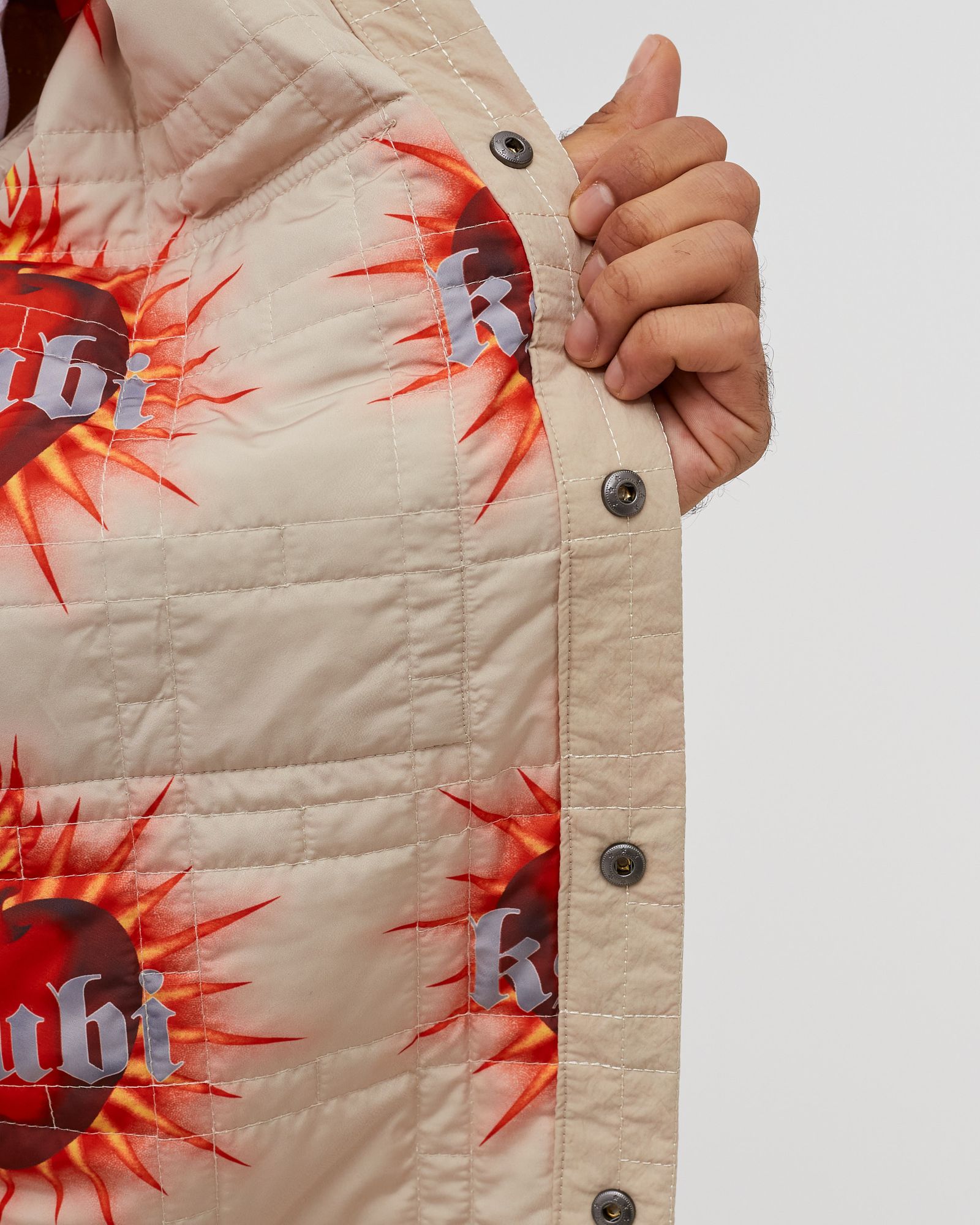 south quilted ls shirt cream