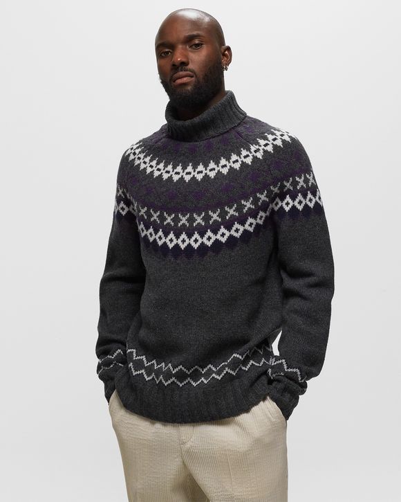 Barbour Roose Fair Isle Rollneck Grey asphalt