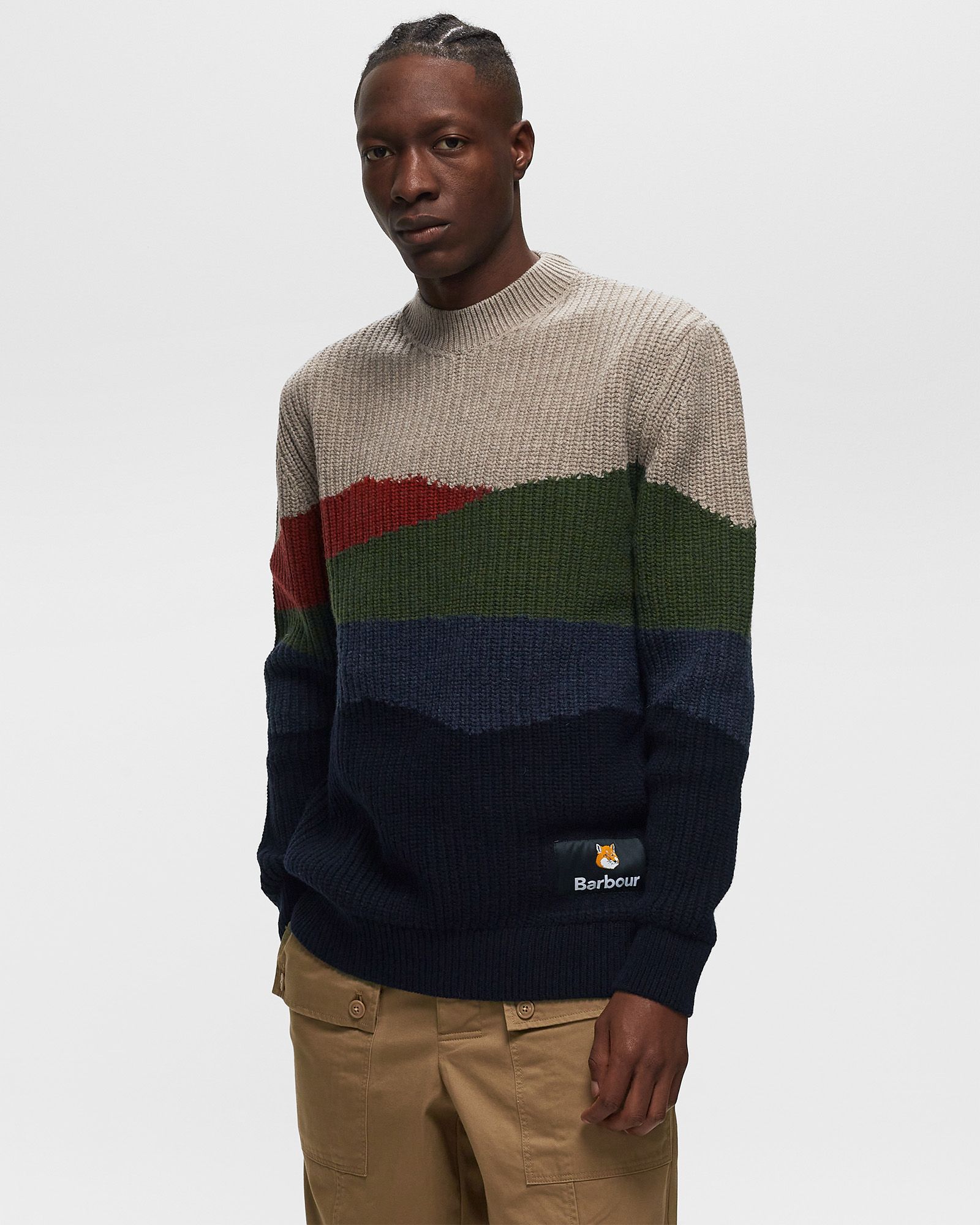 Barbour X Maison Kitsune Landscape Knit