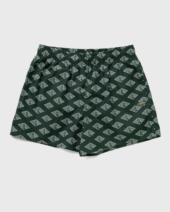 Lacoste Men's Two-Tone Monogram Swim Trunks