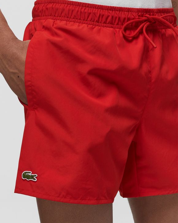 Red lacoste cheap swim shorts