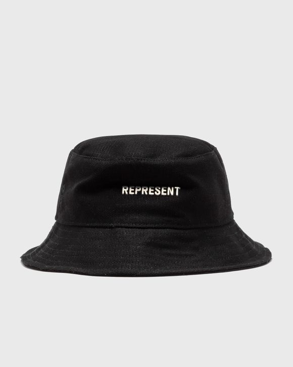 Black canvas bucket hat on sale