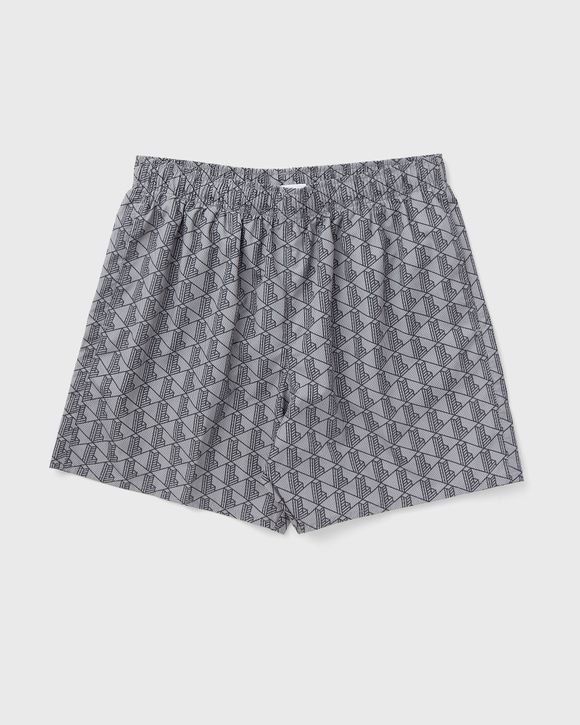 Mid Length Monogram Print Swim Trunks