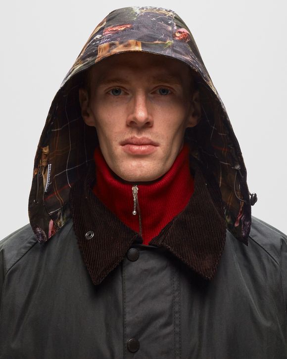 Barbour hood sale red