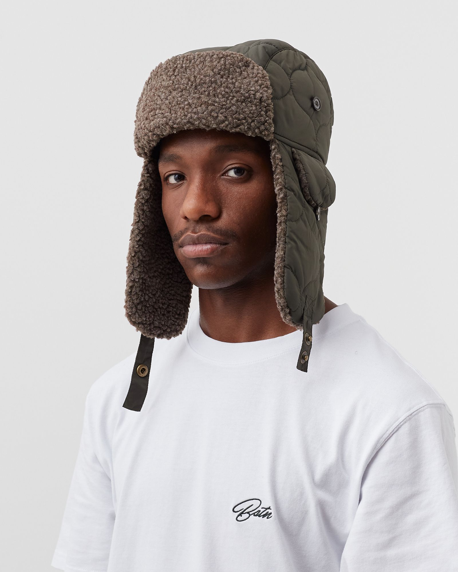 Barbour Sand Quilted Trapper Hat