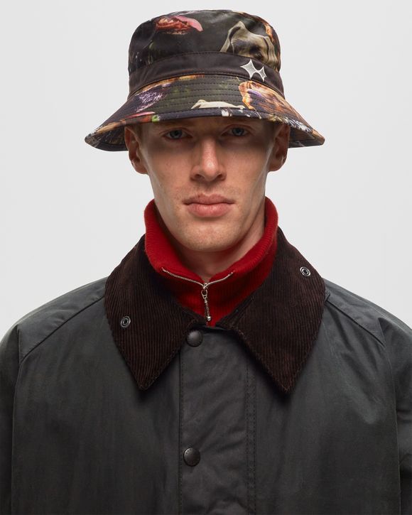 Barbour x BSTN Brand Bucket Hat Men Hats Black in Size:L/XL