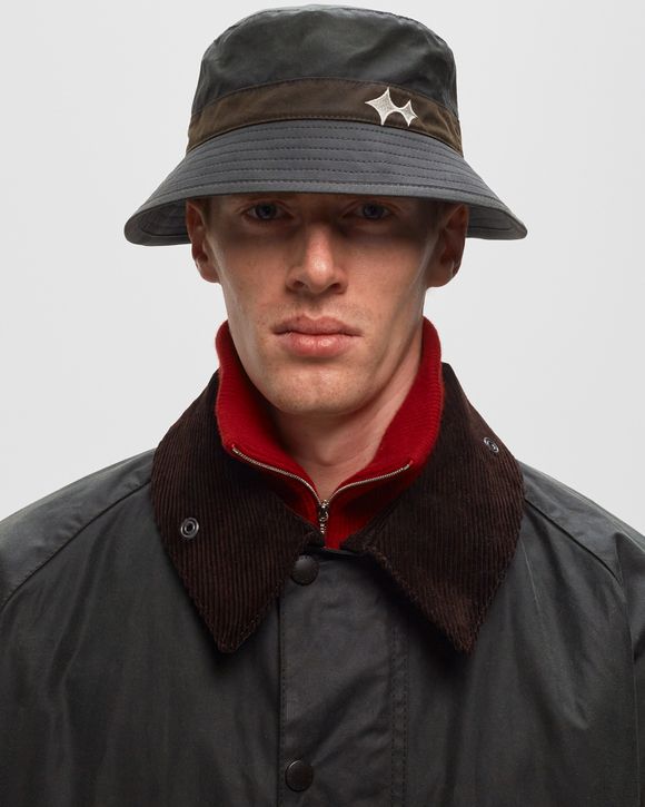 Barbour x BSTN Brand Bucket Hat Men Hats Black in Size:L/XL