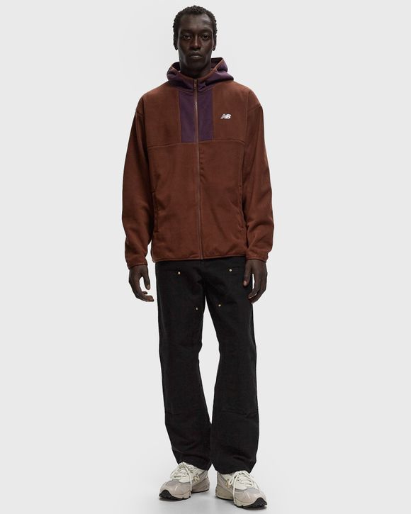 New Balance Polar Fleece Hooded Jacket Brown BSTN Store