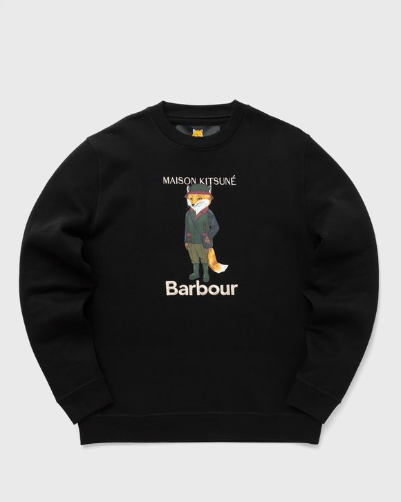 Barbour Barbour X Maison Kitsune Beaufort Fox Crew Black | BSTN Store