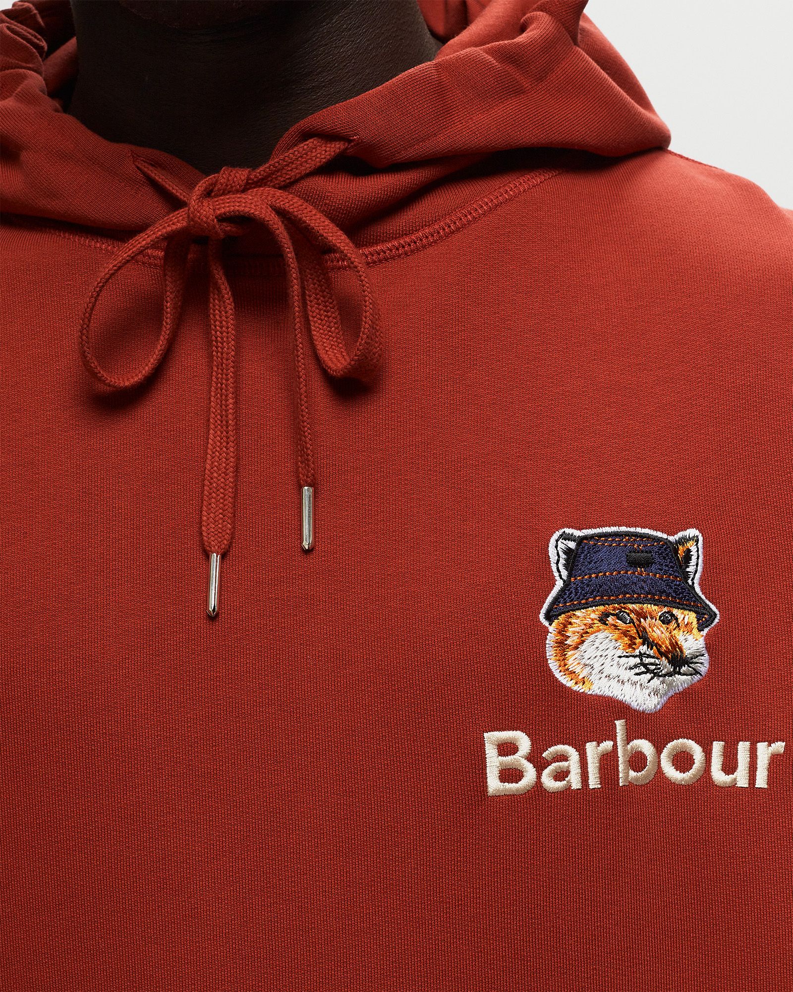 Barbour X Maison Kitsune Fox Head Hoodie