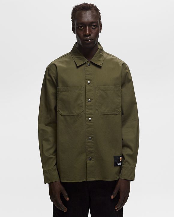 Barbour green hot sale overshirt