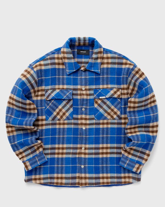 Represent INTIAL PRINT FLANNEL SHIRT